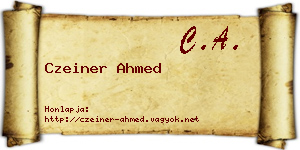 Czeiner Ahmed névjegykártya